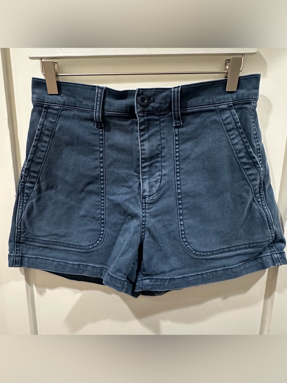 Madewell Indigo Blue High-Rise Utility Jean Shorts